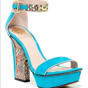 Vince camuto teal platform 91/2